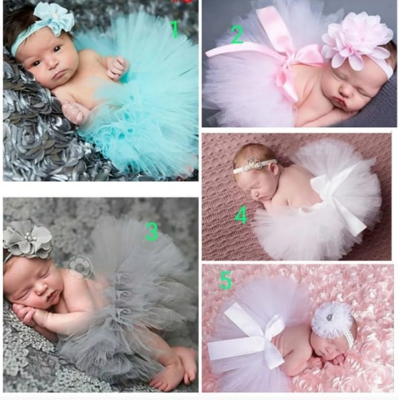 Top Sale Baby Girl Tulle Tutu Skirt and Flower Hea - Picture 2 of 2